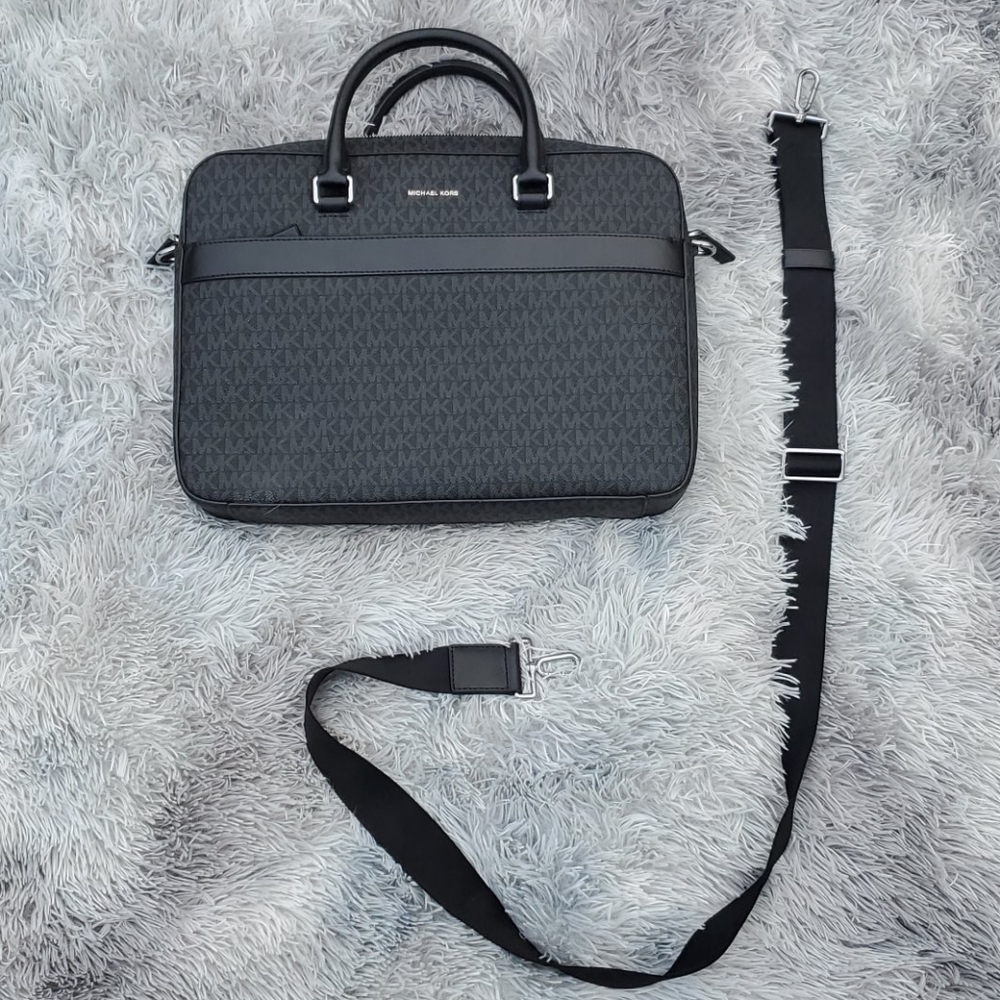 Black Michael Kors Satchel w/ cross body strap